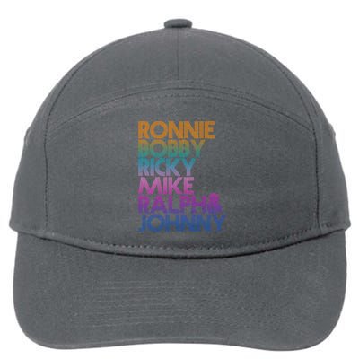 Cool Retro Ronnie Bobby Ricky Mike Ralph And Johnny 7-Panel Snapback Hat