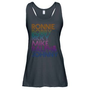 Cool Retro Ronnie Bobby Ricky Mike Ralph And Johnny Ladies Essential Flowy Tank