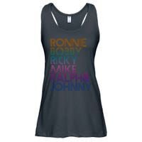 Cool Retro Ronnie Bobby Ricky Mike Ralph And Johnny Ladies Essential Flowy Tank