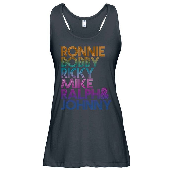 Cool Retro Ronnie Bobby Ricky Mike Ralph And Johnny Ladies Essential Flowy Tank