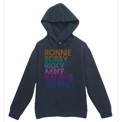 Cool Retro Ronnie Bobby Ricky Mike Ralph And Johnny Urban Pullover Hoodie