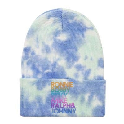 Cool Retro Ronnie Bobby Ricky Mike Ralph And Johnny Tie Dye 12in Knit Beanie