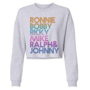 Cool Retro Ronnie Bobby Ricky Mike Ralph And Johnny Cropped Pullover Crew