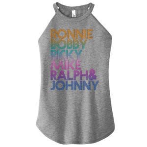 Cool Retro Ronnie Bobby Ricky Mike Ralph And Johnny Women's Perfect Tri Rocker Tank