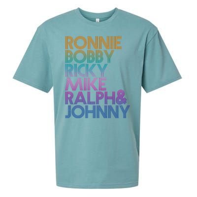 Cool Retro Ronnie Bobby Ricky Mike Ralph And Johnny Sueded Cloud Jersey T-Shirt