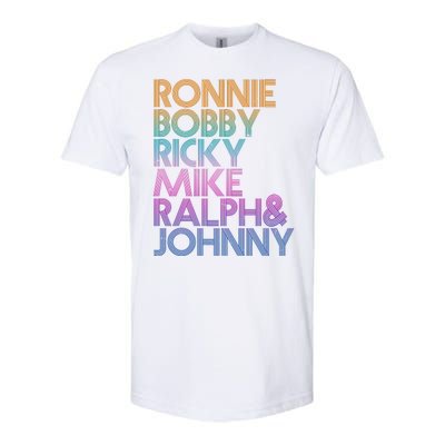 Cool Retro Ronnie Bobby Ricky Mike Ralph And Johnny Softstyle CVC T-Shirt