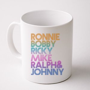 Cool Retro Ronnie Bobby Ricky Mike Ralph And Johnny Coffee Mug