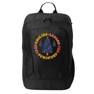 Cute Retro Rockin Around The Christmas Tree Gift City Backpack