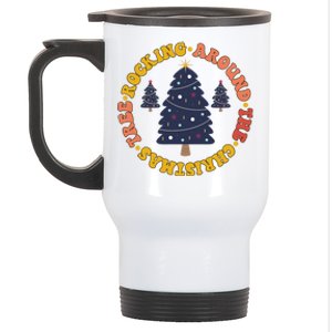 Cute Retro Rockin Around The Christmas Tree Gift Stainless Steel Travel Mug