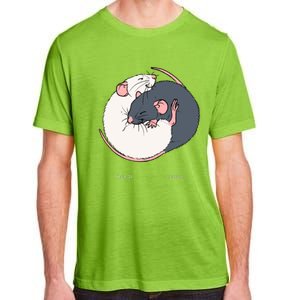 Cuddling Rats Russian Blue And White Adult ChromaSoft Performance T-Shirt