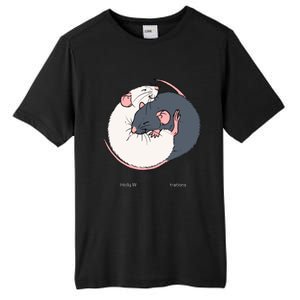 Cuddling Rats Russian Blue And White Tall Fusion ChromaSoft Performance T-Shirt