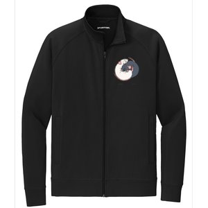 Cuddling Rats Russian Blue And White Stretch Full-Zip Cadet Jacket