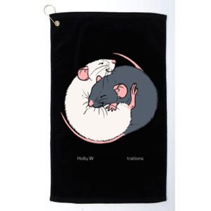 Cuddling Rats Russian Blue And White Platinum Collection Golf Towel