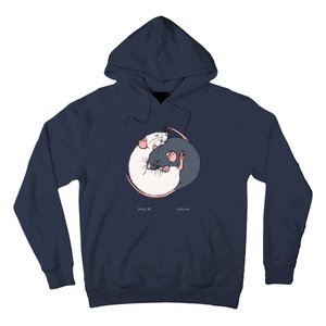 Cuddling Rats Russian Blue And White Hoodie