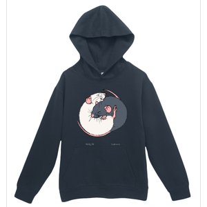 Cuddling Rats Russian Blue And White Urban Pullover Hoodie