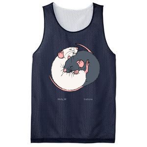 Cuddling Rats Russian Blue And White Mesh Reversible Basketball Jersey Tank