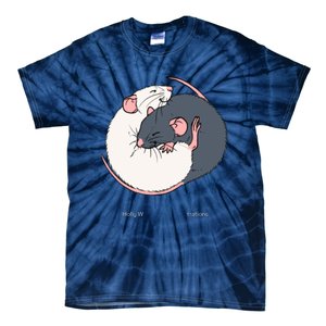 Cuddling Rats Russian Blue And White Tie-Dye T-Shirt