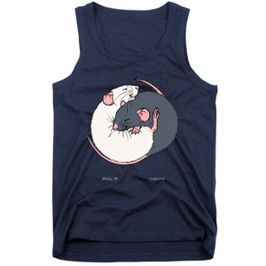 Cuddling Rats Russian Blue And White Tank Top