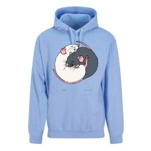 Cuddling Rats Russian Blue And White Unisex Surf Hoodie