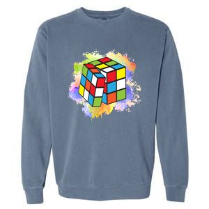 Cool Rubik Rubix Rubics Player Cube Lovers Cute Gift Garment-Dyed Sweatshirt