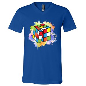 Cool Rubik Rubix Rubics Player Cube Lovers Cute Gift V-Neck T-Shirt