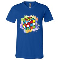 Cool Rubik Rubix Rubics Player Cube Lovers Cute Gift V-Neck T-Shirt