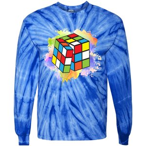 Cool Rubik Rubix Rubics Player Cube Lovers Cute Gift Tie-Dye Long Sleeve Shirt