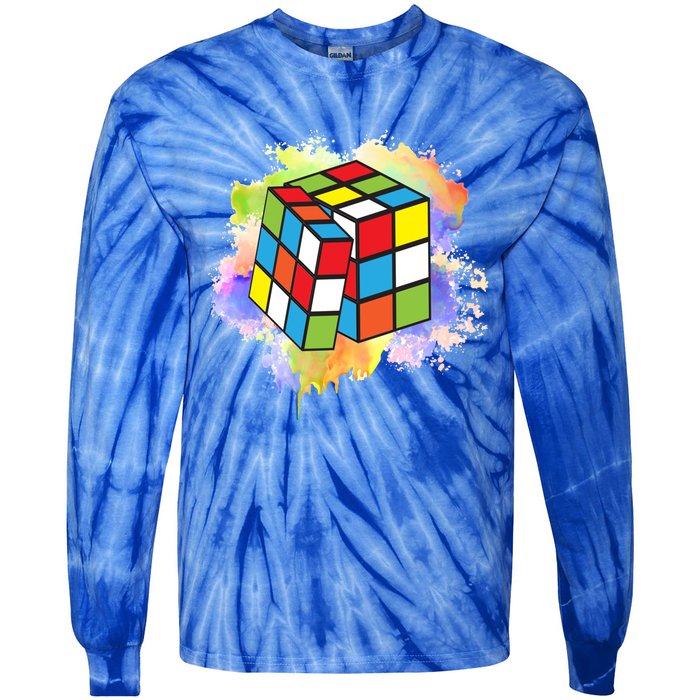 Cool Rubik Rubix Rubics Player Cube Lovers Cute Gift Tie-Dye Long Sleeve Shirt