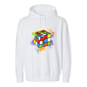 Cool Rubik Rubix Rubics Player Cube Lovers Cute Gift Garment-Dyed Fleece Hoodie