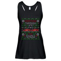 Car Racing Race Fan Funny Ugly Christmas Sweater Party Gift Ladies Essential Flowy Tank