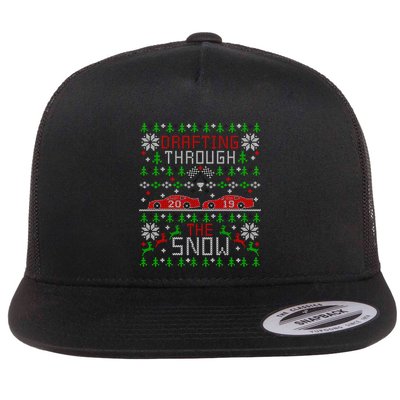 Car Racing Race Fan Funny Ugly Christmas Sweater Party Gift Flatbill Hat