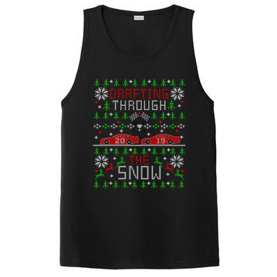 Car Racing Race Fan Funny Ugly Christmas Sweater Party Gift PosiCharge Competitor Tank