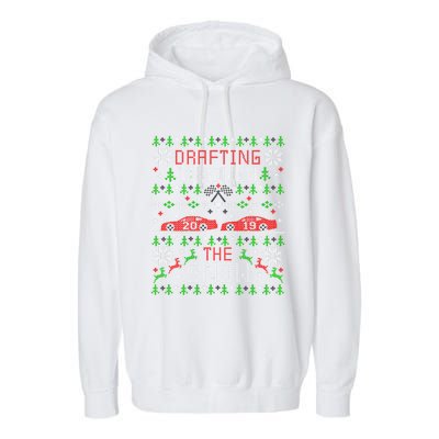 Car Racing Race Fan Funny Ugly Christmas Sweater Party Gift Garment-Dyed Fleece Hoodie