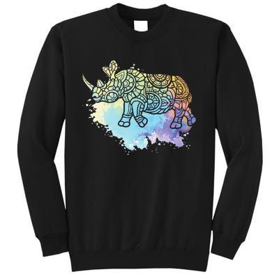 Colorful Rhino Rhinoceros Zoologist Zoology Animal Lover Sweatshirt