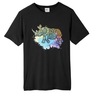 Colorful Rhino Rhinoceros Zoologist Zoology Animal Lover Tall Fusion ChromaSoft Performance T-Shirt