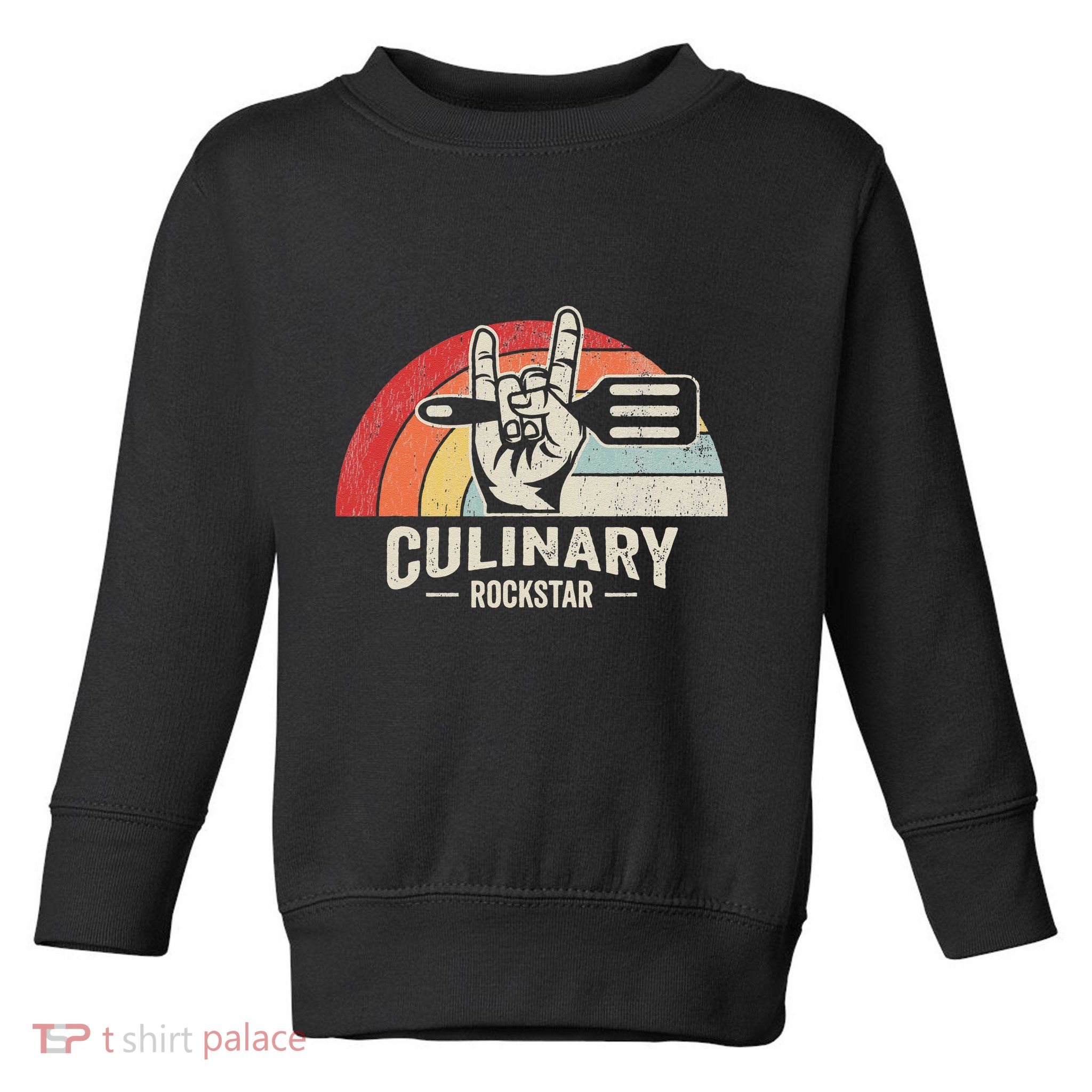 Culinary Rockstar Retro Spatula Groove Toddler Sweatshirt