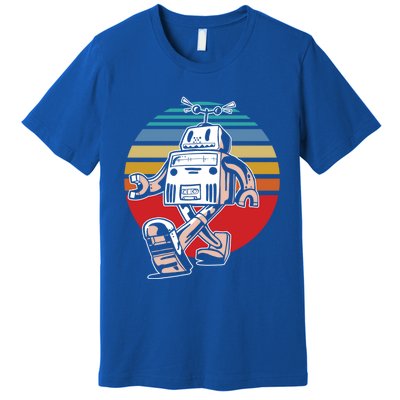 Cute Retro Robot Fan Robotics Science Student Robot Lover Gift Premium T-Shirt