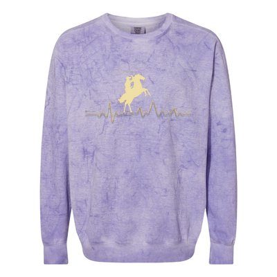 Cowboy Roping Roper Horse Riding Equestrian Header Heeler Colorblast Crewneck Sweatshirt