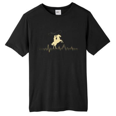 Cowboy Roping Roper Horse Riding Equestrian Header Heeler Tall Fusion ChromaSoft Performance T-Shirt