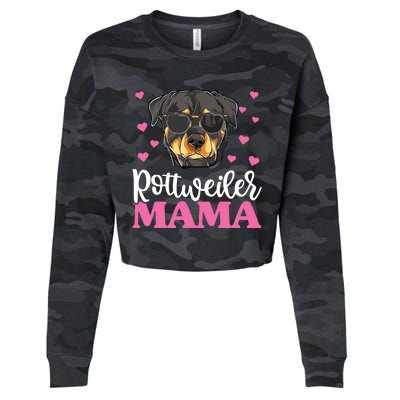 Cute Rottie Rottweiler Mama Shirts Mothers Day Dog Mom Cropped Pullover Crew