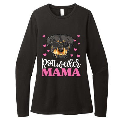 Cute Rottie Rottweiler Mama Shirts Mothers Day Dog Mom Womens CVC Long Sleeve Shirt