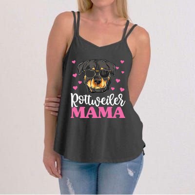 Cute Rottie Rottweiler Mama Shirts Mothers Day Dog Mom Women's Strappy Tank