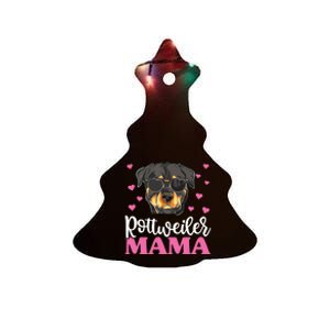 Cute Rottie Rottweiler Mama Shirts Mothers Day Dog Mom Ceramic Tree Ornament