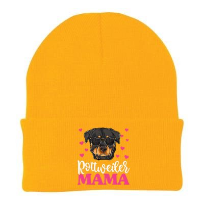 Cute Rottie Rottweiler Mama Funny Mothers Day Dog Mom Knit Cap Winter Beanie