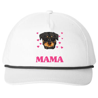 Cute Rottie Rottweiler Mama Funny Mothers Day Dog Mom Snapback Five-Panel Rope Hat