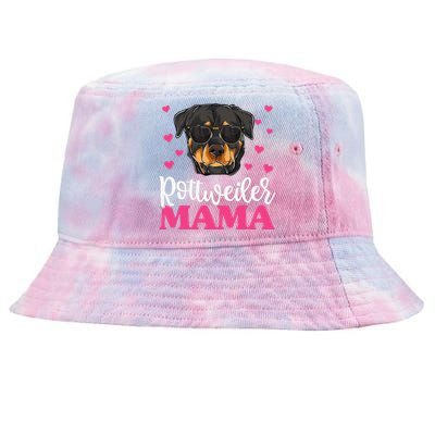 Cute Rottie Rottweiler Mama Funny Mothers Day Dog Mom Tie-Dyed Bucket Hat