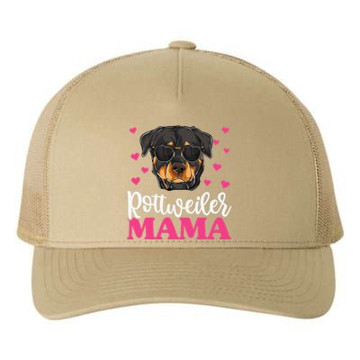 Cute Rottie Rottweiler Mama Funny Mothers Day Dog Mom Yupoong Adult 5-Panel Trucker Hat