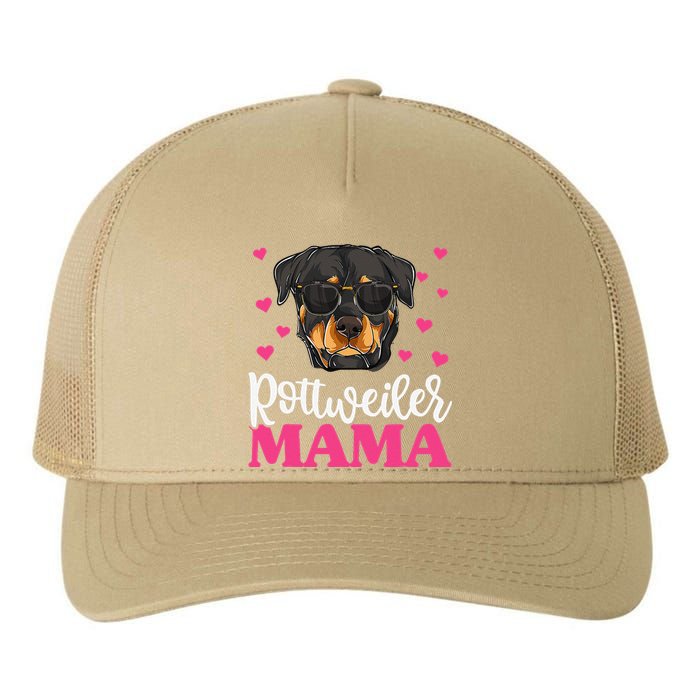 Cute Rottie Rottweiler Mama Funny Mothers Day Dog Mom Yupoong Adult 5-Panel Trucker Hat