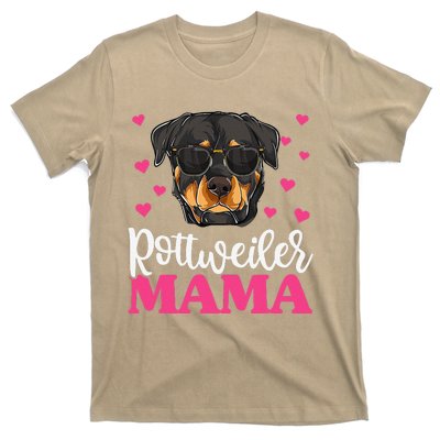 Cute Rottie Rottweiler Mama Funny Mothers Day Dog Mom T-Shirt