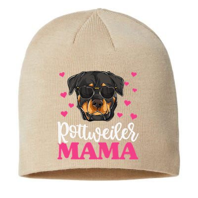 Cute Rottie Rottweiler Mama Funny Mothers Day Dog Mom Sustainable Beanie